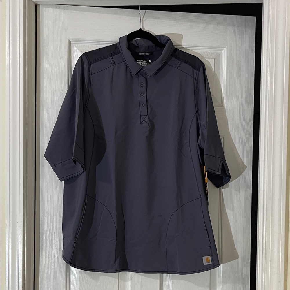 NWT Carhartt Force Cross-Flex Modern Fit Convertible Sleeve Scrub Shirt